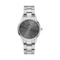 Daniel Wellington Link Grey Dial Silver Steel Strap Watch For Men - DW00100328