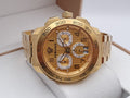 Versace Dylos Chronograph Gold Dial Gold Steel Strap Watch for Men - VQC040015