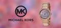 Michael Kors Kerry Purple Dial Rose Gold Stainless Steel Strap Watch for Women - MK3482