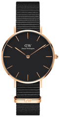 Daniel Wellington Classic Bayswater Black Dial Black NATO Strap Watch For Women - DW00100281