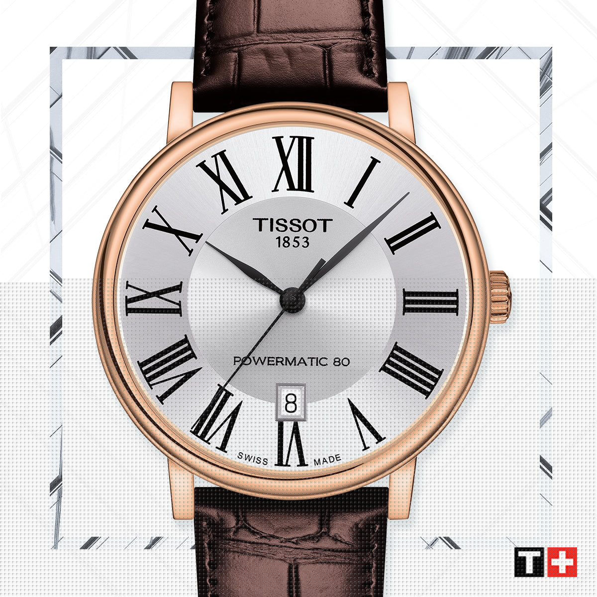 Tissot Carson Premium Lady Silver Dial Brown Leather Strap Watch For Women - T122.210.36.033.00
