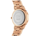 Daniel Wellington Iconic Link White Dial Rose Gold Steel Strap Watch For Women - DW00100211