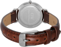 Daniel Wellington Petite White Dial Brown Leather Strap Watch For Women - DW00100243