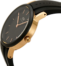 Daniel Wellington Iconic Motion Black Dial Rubber Strap Watch For Women - DW00100426