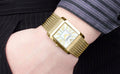 Emporio Armani Mother of Pearl Dial Gold Mesh Bracelet Watch For Men - AR2016