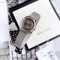 Calvin Klein Minimal Grey Dial Silver Mesh Bracelet Watch for Women - K3M23124