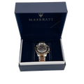 Maserati SFIDA Chronograph Black Dial Two Tone Steel Strap Watch For Men - R8873640002