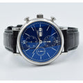 IWC Portofino Chronograph Blue Dial Black Leather Strap Watch for Men - IW391023