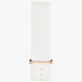 Daniel Wellington Classic Dover Black Dial White Nylon Strap Watch For Women - DW00100310