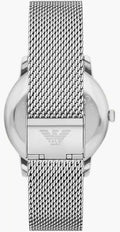 Emporio Armani Minimalist Quartz Blue Dial Silver Steel Strap Watch For Men - AR11571