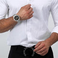 Maserati Stile Chronograph Black Dial Silver Steel Strap Watch For Men - R8873642010