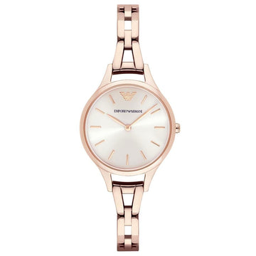 Emporio Armani Aurora Rose Gold Dial Rose Gold Steel Strap Watch for Women - AR11055