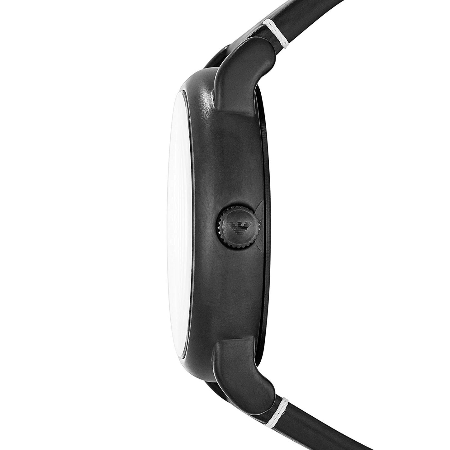 Emporio Armani Luigi Quartz White Dial Black Rubber Strap Watch For Men - AR11136