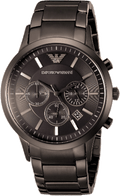 Emporio Armani Classic Chronograph Grey Dial Grey Steel Strap Watch For Men - AR2454