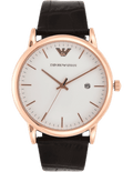 Emporio Armani Luigi White Dial Brown Leather Strap Watch For Men - AR2502