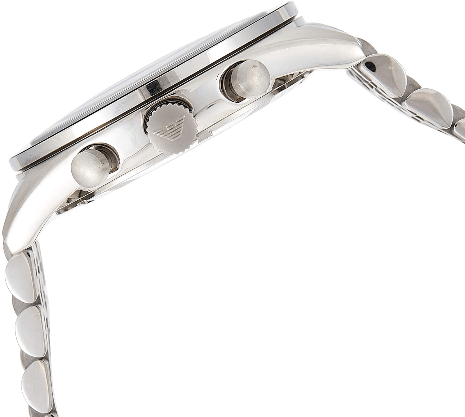 Emporio Armani Team Italia Chronograph Black Dial Silver Steel Strap Watch For Men - AR5983