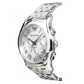 Emporio Armani Velente Chronograph Quartz Silver Dial Silver Steel Strap Watch For Men - AR1702