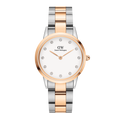 Daniel Wellington Iconic Link White Dial Two Tone Steel Strap Watch For Women - DW00100358