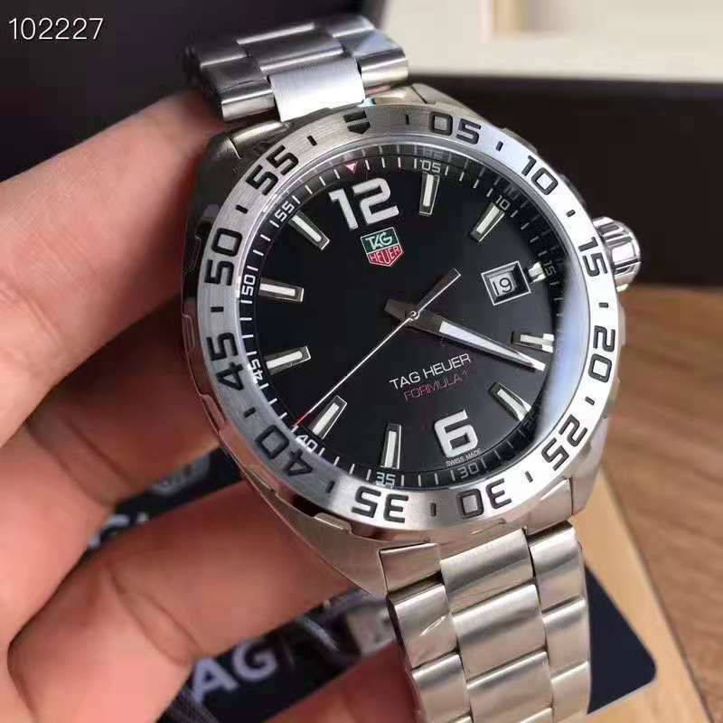 Tag Heuer Formula 1 Black Dial Silver Steel Strap Watch for Men - WAZ1112.BA0875