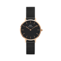 Daniel Wellington Classic Bayswater Black Dial Black NATO Strap Watch For Women - DW00100281