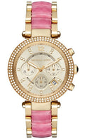 Michael Kors Parker Gold Dial Two Tone Steel Strap Watch for Women - MK6363