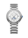 Maurice Lacroix Fiaba Moonphase White Mother of Pearl Dial Silver Steel Strap Watch for Women - FA1084-SS002-170-1