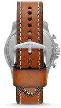 Fossil Bowman Chronograph Blue Dial Brown Leather Strap Watch for Men - FS5602