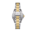 Fossil Blue Dive Three Hand Black Dial Two Tone Steel Strap Watch For Women - ES5349