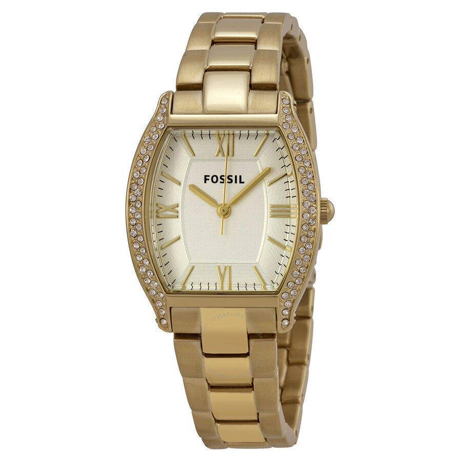 Fossil Wallace Gold Tone Dial Gold Steel Strap Watch for Women - ES3176