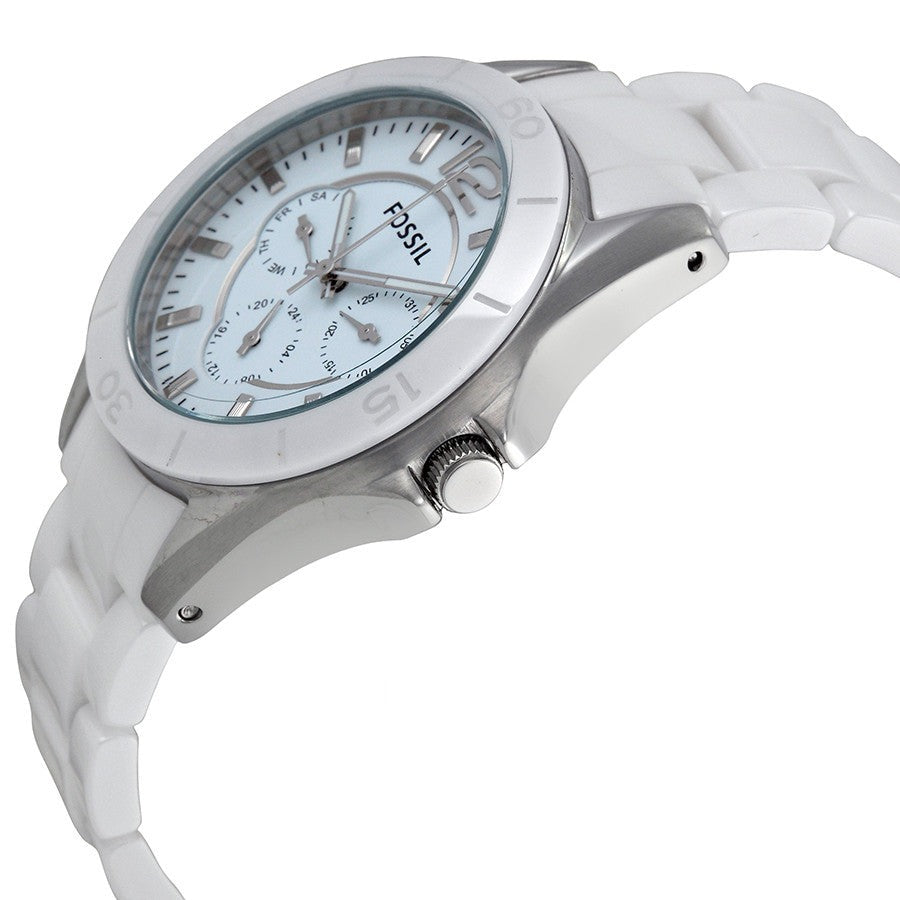 Fossil Ceramic White Dial White Ceramic Strap Watch for Women - CE1002
