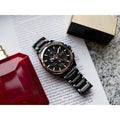 Hugo Boss Grandmaster Black Dial Black Steel Strap Watch for Men  - 1513885