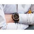 Hugo Boss Grandmaster Black Dial Black Steel Strap Watch for Men  - 1513885