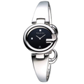 Gucci Guccisima Quartz Black Dial Silver Steel Strap Watch For Women - YA134501