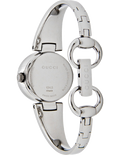 Gucci Guccissima Quartz Diamonds Brown Dial Silver Steel Strap Watch For Women - YA134503