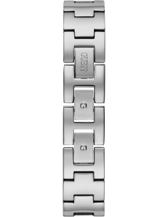 Guess Water Pro Diamonds Silver Dial Silver Steel Strap Watch For Women - G75511M
