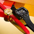Guess Legend Analog Black Dial Black Rubber Strap Watch For Men - GW0648G1