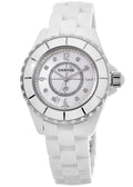 Chanel J12 Diamonds Quartz Ceramic White Dial White Steel Strap Watch for Women - J12 H2422
