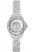 Chanel J12 Diamonds Quartz Mother of Pearl White Dial White Steel Strap Watch for Women - J12 H2570