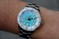 Breitling Superocean Automatic 36 Turquoise Dial Silver Steel Strap Watch for Men - A17377211C1A1