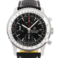 Breitling Navitimer 1 Chronograph 41mm Automatic Black Dial Black Leather Strap Mens Watch - A13324121B1P1