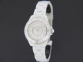 Chanel J12 Diamonds Quartz Ceramic White Dial White Steel Strap Watch for Women - J12 H2422