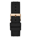 Guess Fusion Multifunction Black Dial Black Rubber Strap Watch For Women - GW0519L4