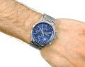 Hugo Boss Grand Prix Blue Dial Silver Steel Strap Watch for Men - 1513478