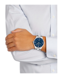 Hugo Boss Governer Blue Dial Silver Steel Strap Watch for Men - 1513487