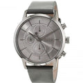 Hugo Boss Architectural Grey Dial Grey Leather Strap Watch for Men - 1513570
