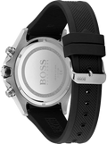 Hugo Boss Globetrotter Black Dial Black Silicone Strap Watch for Men - 1513820