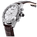 Hugo Boss Ikon White Dial Brown Leather Strap Watch for Men - 1513175