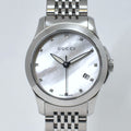Gucci G Timeless Diamonds Mother of Pearl Dial Silver Steel Strap Watch For Women - YA126504