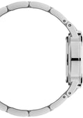 Daniel Wellington Iconic Link Black Dial Silver Steel Strap Watch For Women - DW00100208