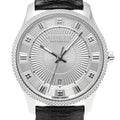 Gucci G Timeless Eryx Silver Dial Black Leather Strap Watch For Men - YA126338